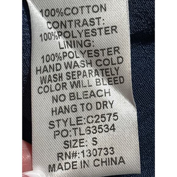 Umgee Maxi Dress Women Size Small Blue Embroidered Floral Tie Front Sleeveless - Picture 5 of 13